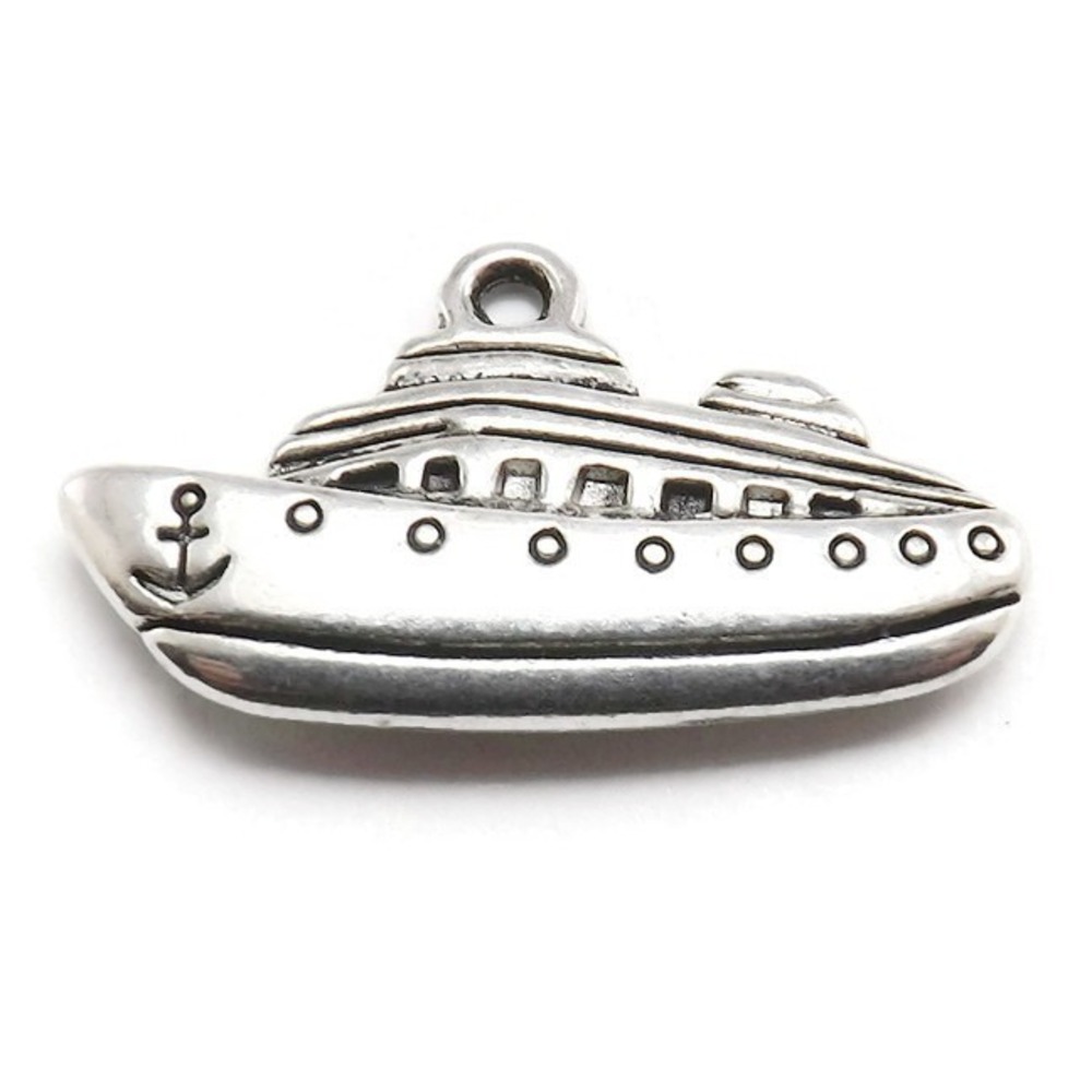 2pcs Cruise Ship Charms, boat yacht, jewelry making supplies‎